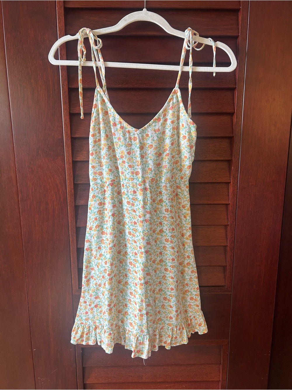 Billabong Floral Tie-Strap Mini Dress